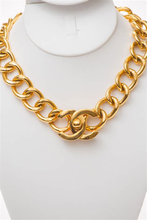 chunky gold chanel necklace|chanel necklace catalog.